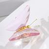 Crystal Butterfly Figurine with Clear Glass Balls Base Glass Butterfly Statue Crystal Animal Figurine for Home Ornament