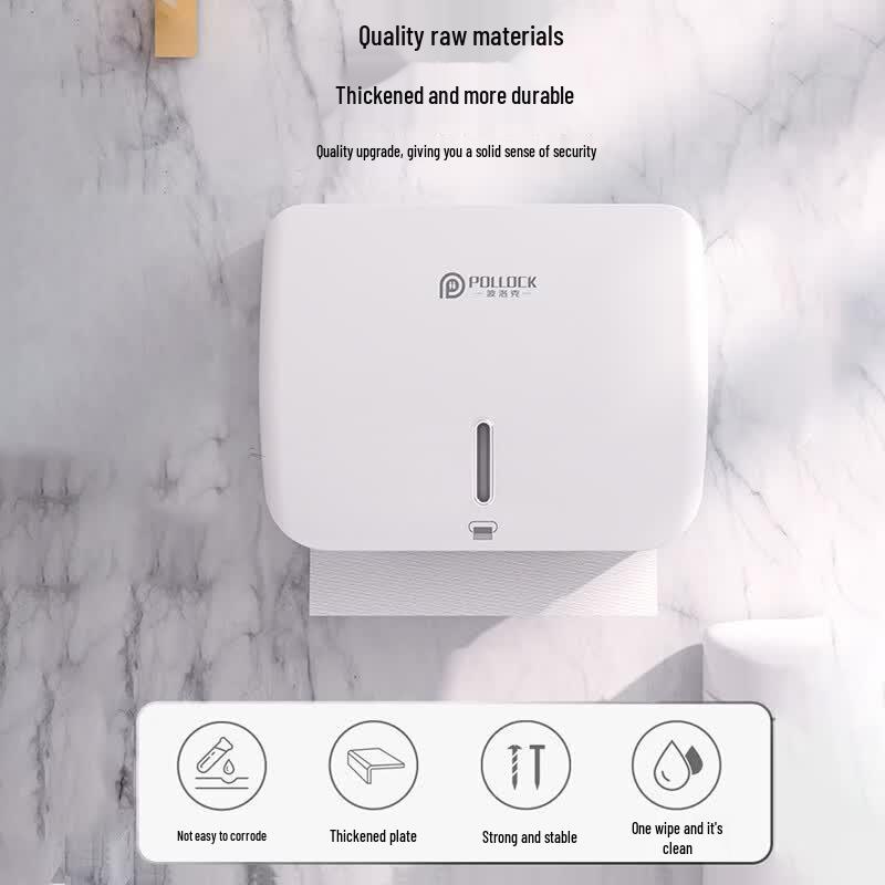Pollock Wall-Mounted Punch-Free Paper Towel Dispenser