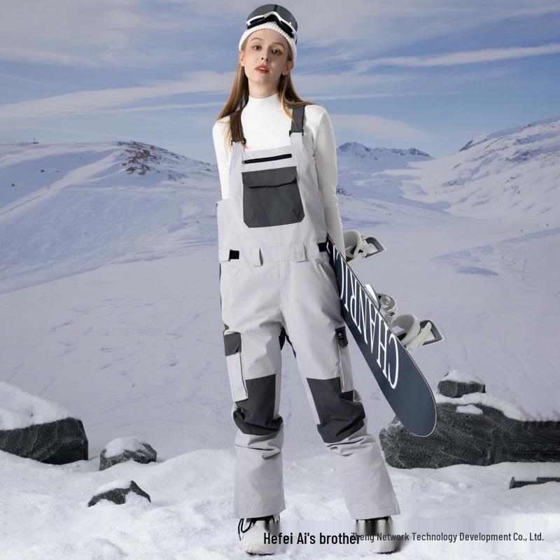 New Colorblock Ski Pants: Windproof, Waterproof, Warm, and Breathable. Perfect for Couples.