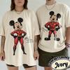 Comfort Colors® Mickey Spider-Man Minnie Spider-Gwen T-Shirt Retro Disney Couple Matching Tee Disney Couple Husband Wife Vacation Trip 2026