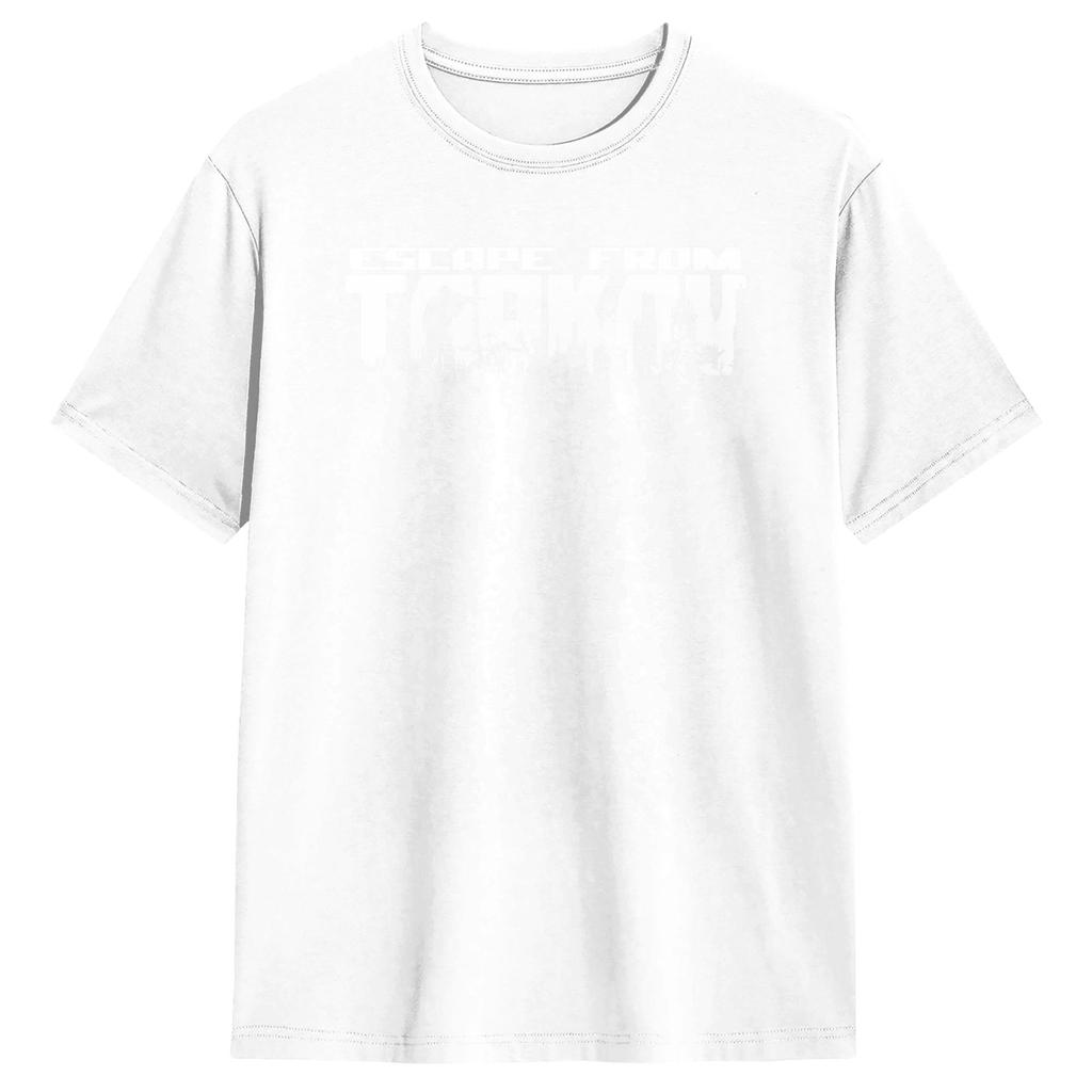 Vintage T Shirt Beach Escape From Tarkov Novelty T Shirts  Cotton Tshirt for Adult Y2K Classic Short Sleeve Tees