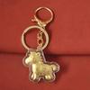 Golden Foil Key Chain Pendant Zinc Zinc Alloy Metal Bag Ornaments Car Key Chains  Lucky Wealth