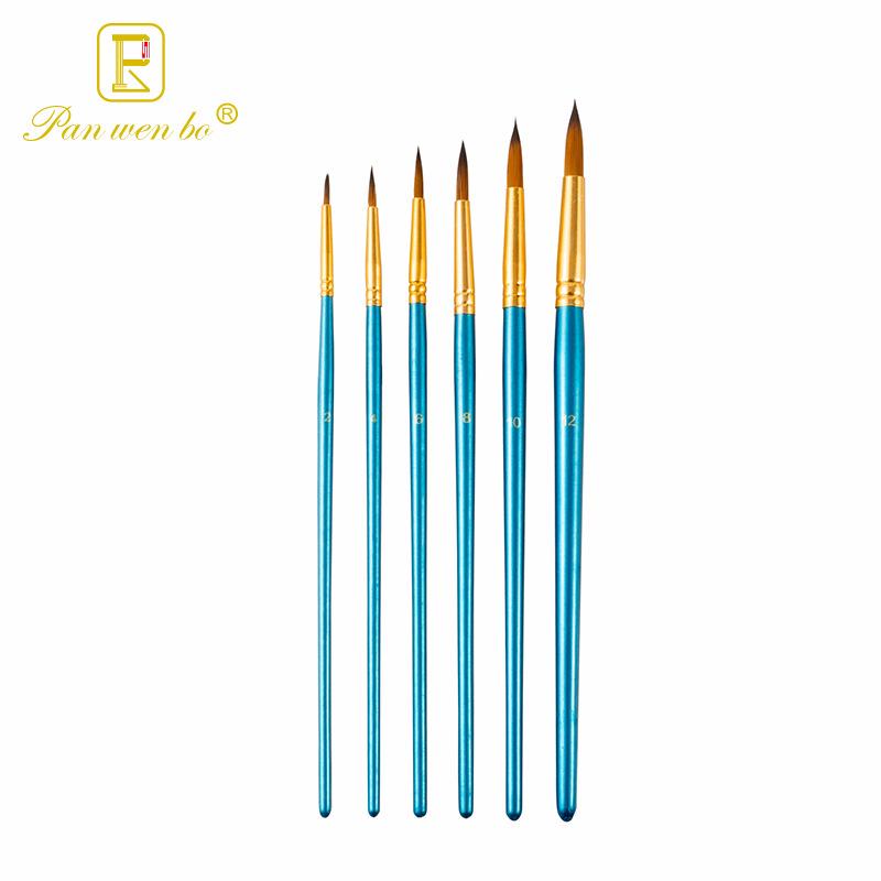 Set di 6 pennelli per pittura in nylon cross-border con gesso ad acqua e materiali artistici fai da te