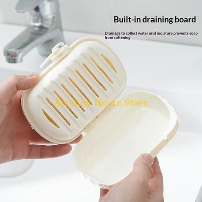 F26C Portable Soap Case Storage Solution for Gym and Travel Zippered Closure Leak Proof and Drain Layer Design Ensuring Dryness