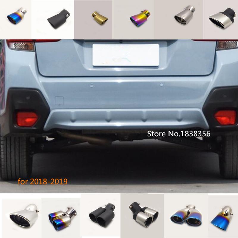 For Subaru XV 2018 Car Body Cover Muffler Exterior End Pipe Outlet Dedicate Stainless Steel Exhaust Tip Tail