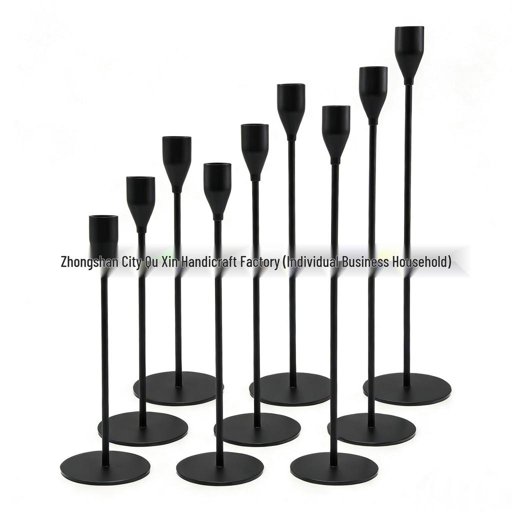 Elegant European Candle Holder Set: Electroplated Three-Piece Metal Ornament for High-End Dining and Wedding Décor.