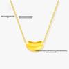 Golden Heart 999 Gold Pendant Necklace - Perfect Qixi Valentine's Day Gift for Her