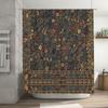 Vintage Style Floral Print Shower Curtain Waterproof Bathroom Decor In Multiple Colors and Sizes for Home Decoration