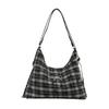 Korean version of foreign style plaid chain casual shoulder bag 2025 autumn and winter new bow messenger tote bag backpack