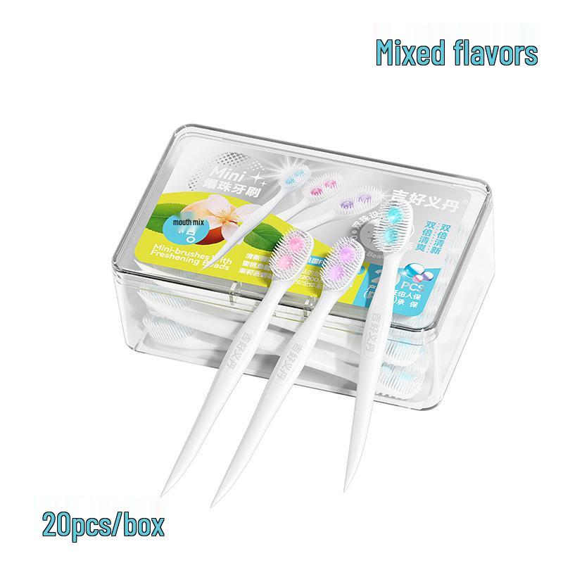 

Мини-дорожная одноразовая зубная щетка Fresh Breath с зубочисткой