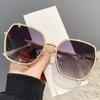 Korean Style Metal Frame Glasses Salamin Sunglasses for Women Square Sunglasses UV Protection