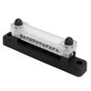 48V 150A 6 Terminal Bus Bar Power Distribution Block with Cover M6 Studs M4 Screws for Car RV   Marine Boat