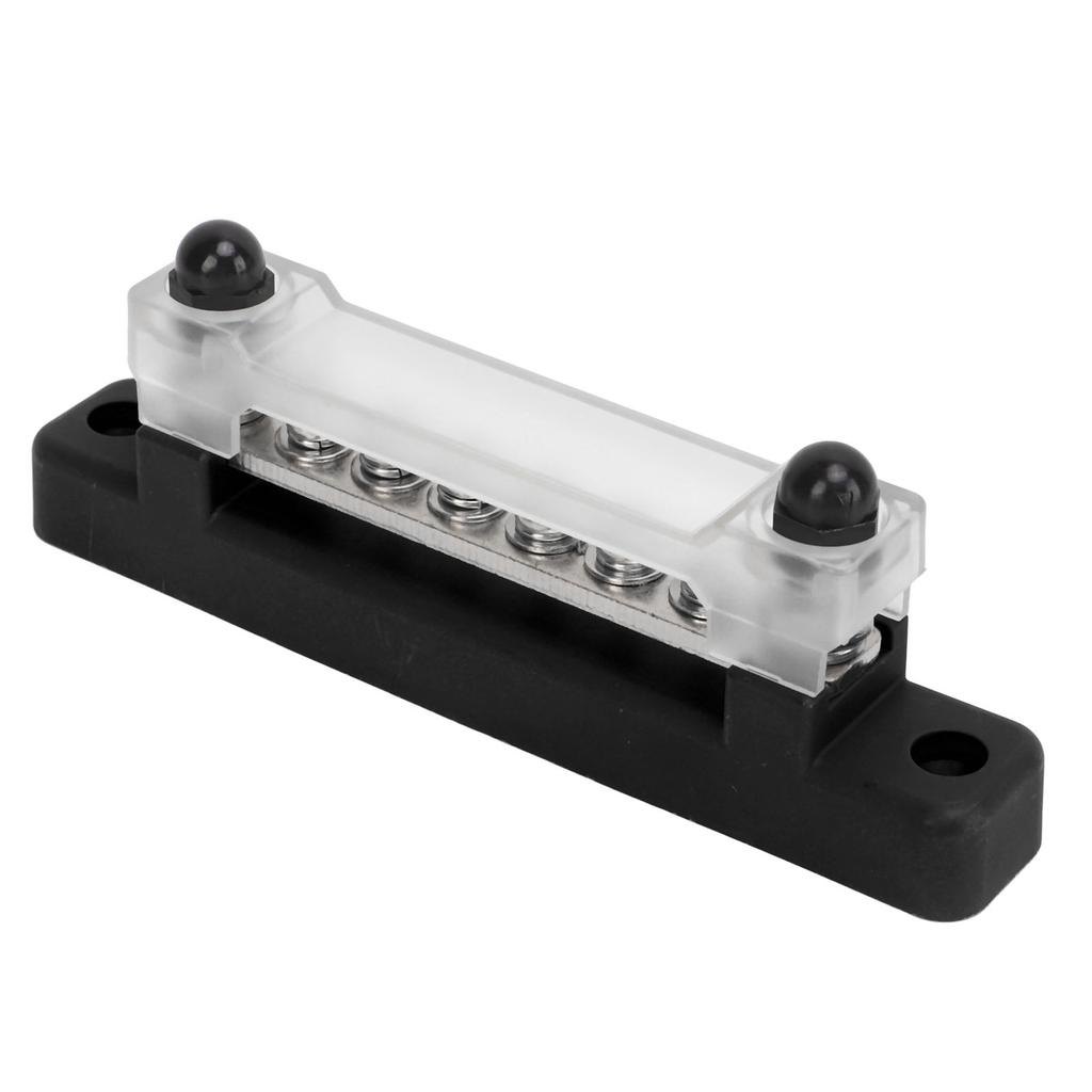 48V 150A 6 Terminal Bus Bar Power Distribution Block with Cover M6 Studs M4 Screws for Car RV   Marine Boat