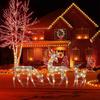 Lighted Christmas Reindeer Water Resistant Light Up Decoration For Garden Glowing Reindeer Outdoor Yard Ornament New Year Decor