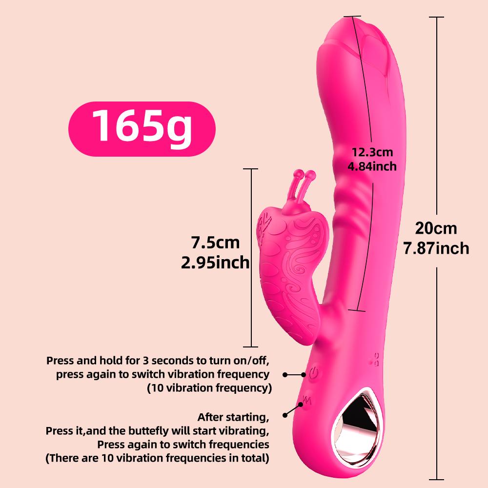 Butterfly Vibrator Dildo Rose Vibrators Dual Motors Vibrating G Spot Stimulator For Women Clitoris Vagina Masturbation Sex Toys