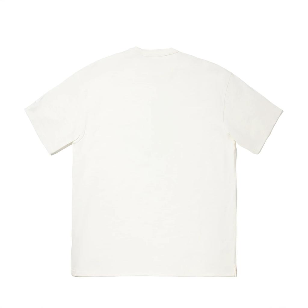 Li Ning Comfortable Simple Breathable Loose Versatile Round Neck Printed Short Sleeve T-Shirt Unisex Tops Off-White AHSVB83-1