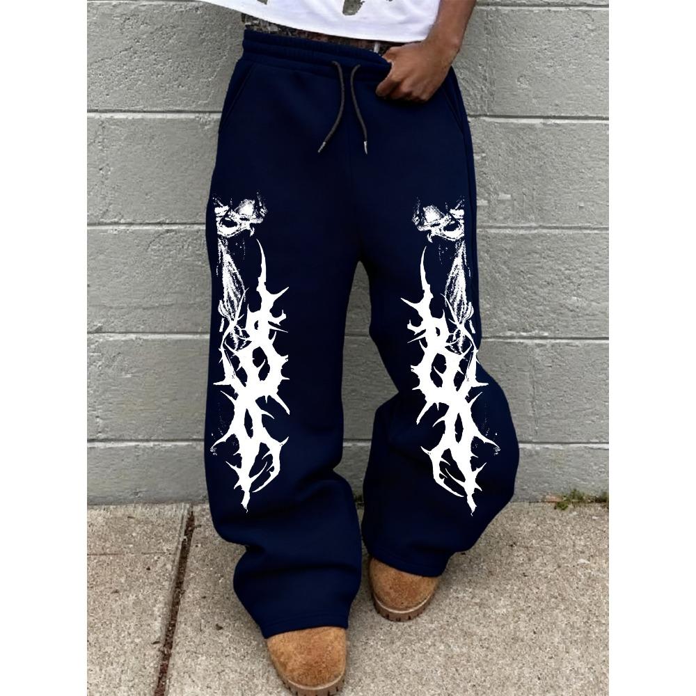 Oversized Sweatpants with Gothic Lettering Streetwear Must Have