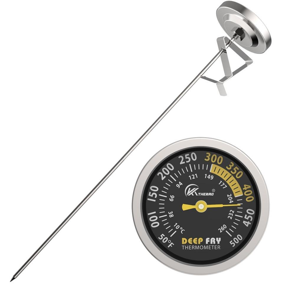 304 Stainless Steel Deep Fry Thermometer Large Dial Barbecue Thermometer  Cooking