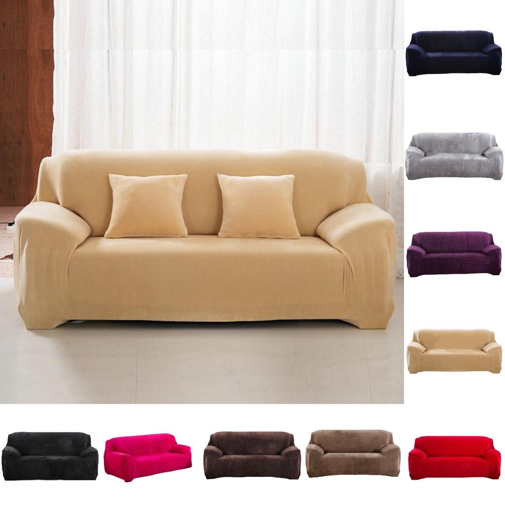 Wholesale Plush Sofa Cover Full Coverage Anti-slip Thick Single/three-person Amazon/wish/cross-border Hot
