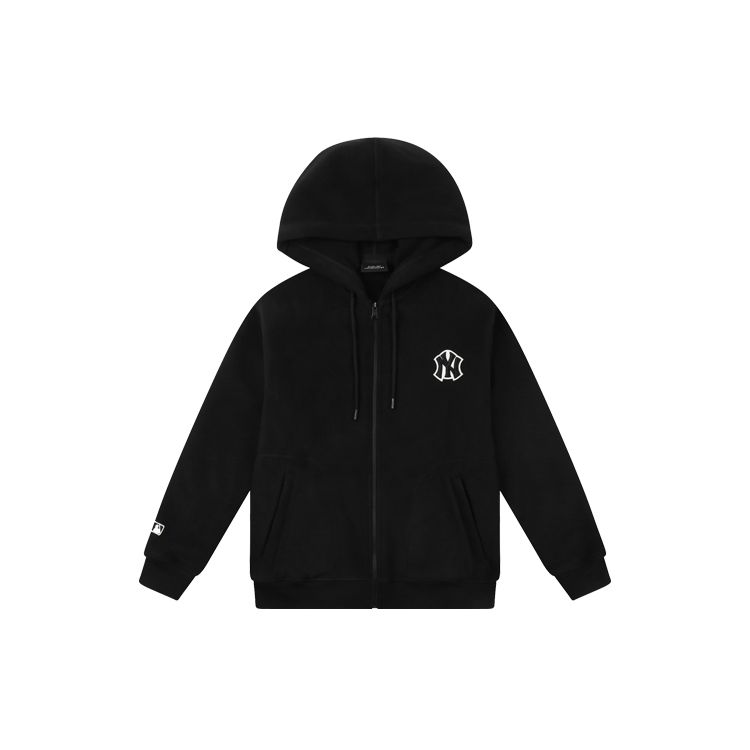 MLB New York Yankees Logo Hooded Zip-Up Casual Jacket Unisex Jackets Black 31TRF6061-50L