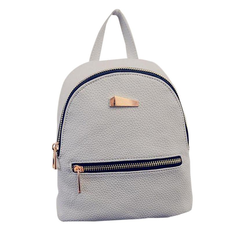 solid grey backpack