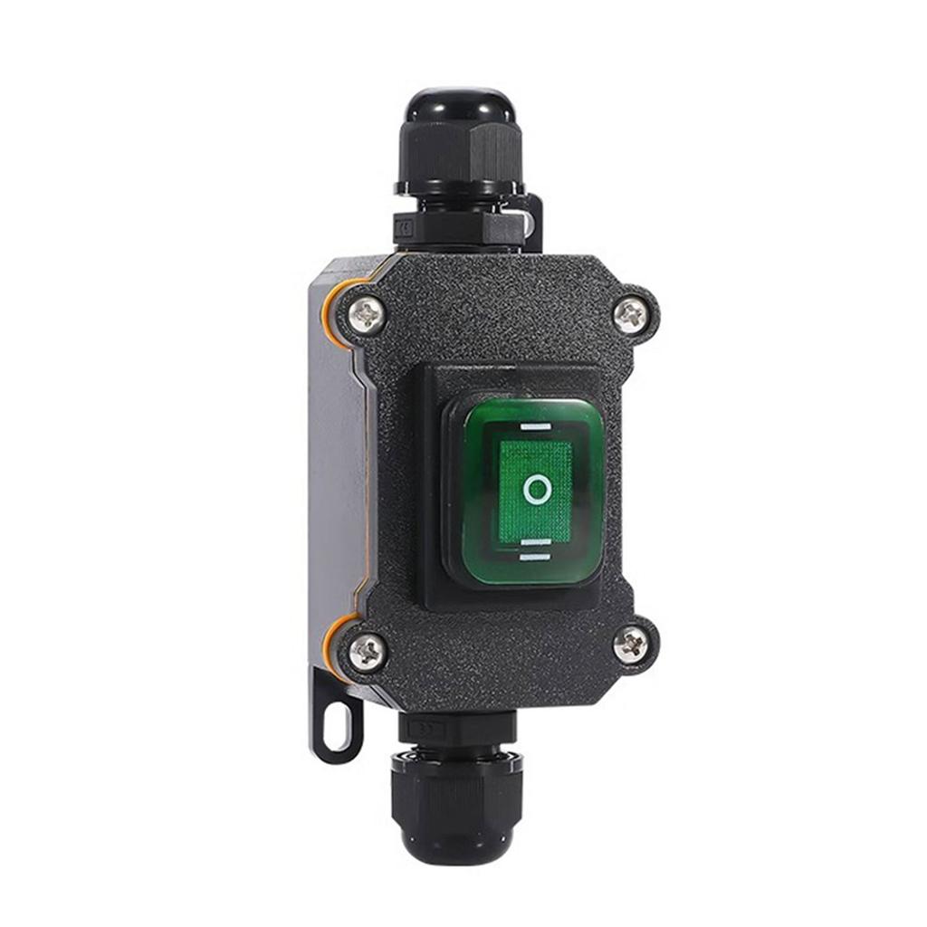 16A IP65 Versiegelter Wasserdichter Auto Boot Marine Wippschalter mit LED Anschlussdose 12-24V Doppelkopf Inline Stromkabel Ein Aus