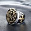 European and American Personality Retro Cross Angel Men's Ring Jewelry Wear and Match Accessories