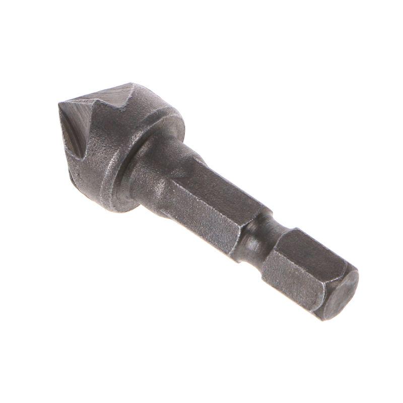 FGDTREE 6 Flute Countersink Drill Bit 90 Degree Point Angle Chamfer Cutting Woodworking Model Building Tools Drill
