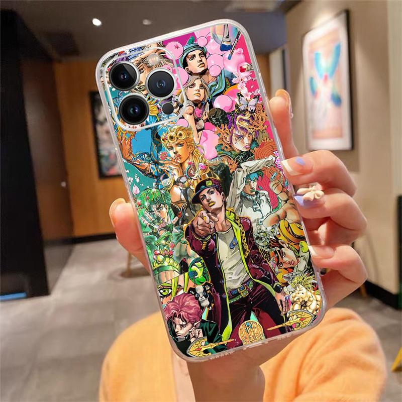 

jojo s bizarre adventure Jotaro Jolyne Чехол для телефона Carcasa Funda Для iPhone 17 Pro Max Air 16 15 14 13 Pro Max 15 16 Pro 15Plus iphone 16Pro