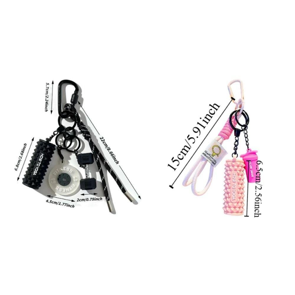 Water Cups Simulation Dumbbells Keyring Detachable Fitness Series Pendant  Bodybuilder