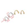100pcs Stainless Steel Wire Protectors Wire Guard Guardian Protectors Loops U Shape Clasps Connectors For DIY Jewelry Making