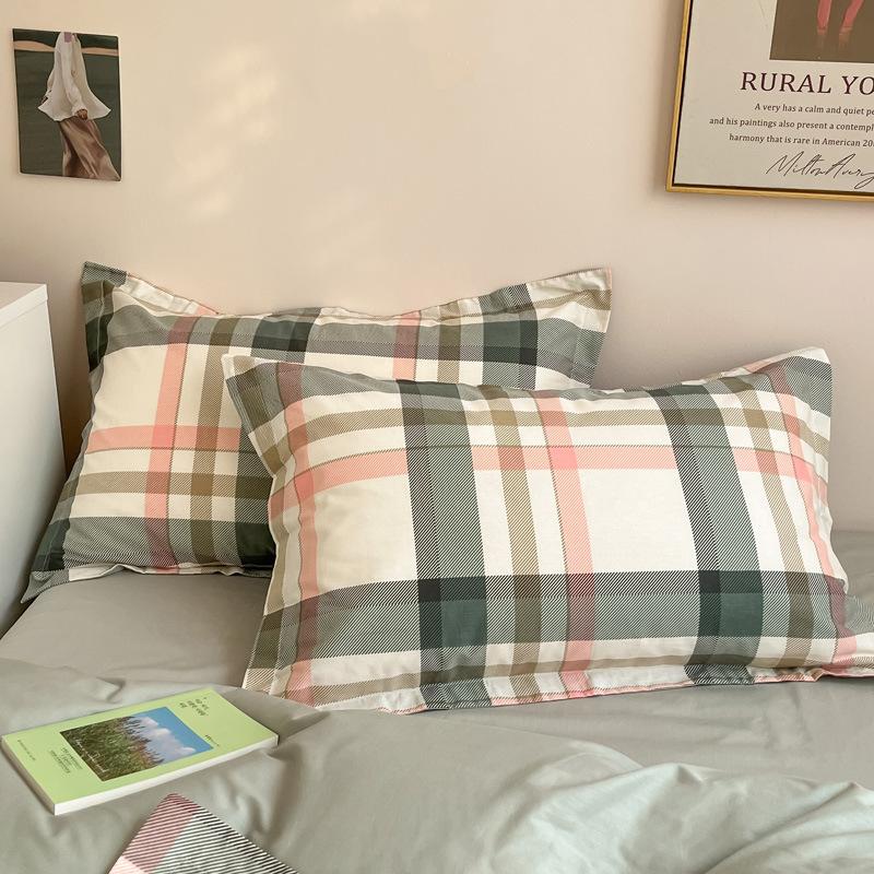 2pcs 100% Cotton Pillowcases, Soft & Breathable,Comfortable for Bedroom or Guest Room, Guest Room Bedding | Classic Design | Envelope Closure