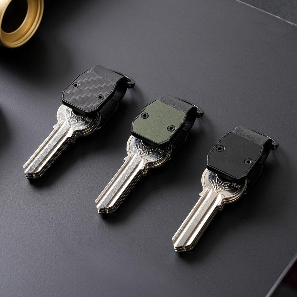 New Mini Key Organizer Holds 2-6 Keys Black Green Keys Case Aluminum Alloy Key Chain for Universal Size
