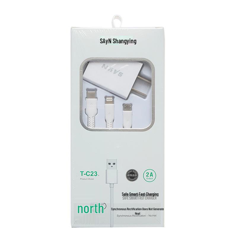 

In Stock: 3-in-1 Charger Set, 3C Certified, Compatible with Android, Huawei, and Apple Devices