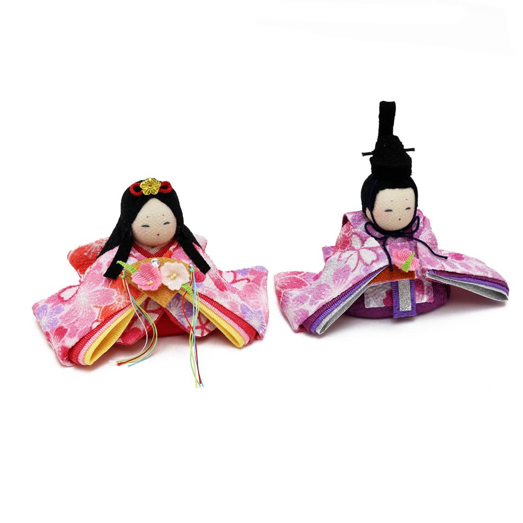 Osaka Choseido Hina Compact Mini Doll Ceramic Mai Sakura Hina Prince and Princess Decoration Set Dolls, Dolls, Festival,
