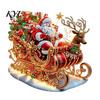 Educatieve Kunstactiviteit Kerst Faux Diamant Kit, Kerstman Sneeuwpop Hangend Ornament DIY Huisdecoratie Projecten Acryl Hanger met Strass Steentjes Knutsel Kit