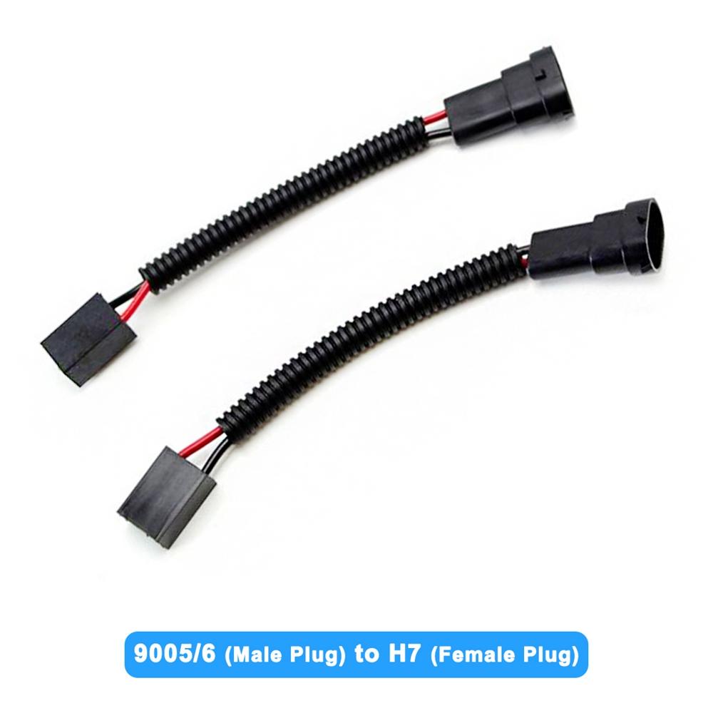 H11 to H1 Adapter Cable H7 Headlight Bulb Wire Car Fog Light Convert 9007 Socket Harness Moto Headlamp Ceramic Plug