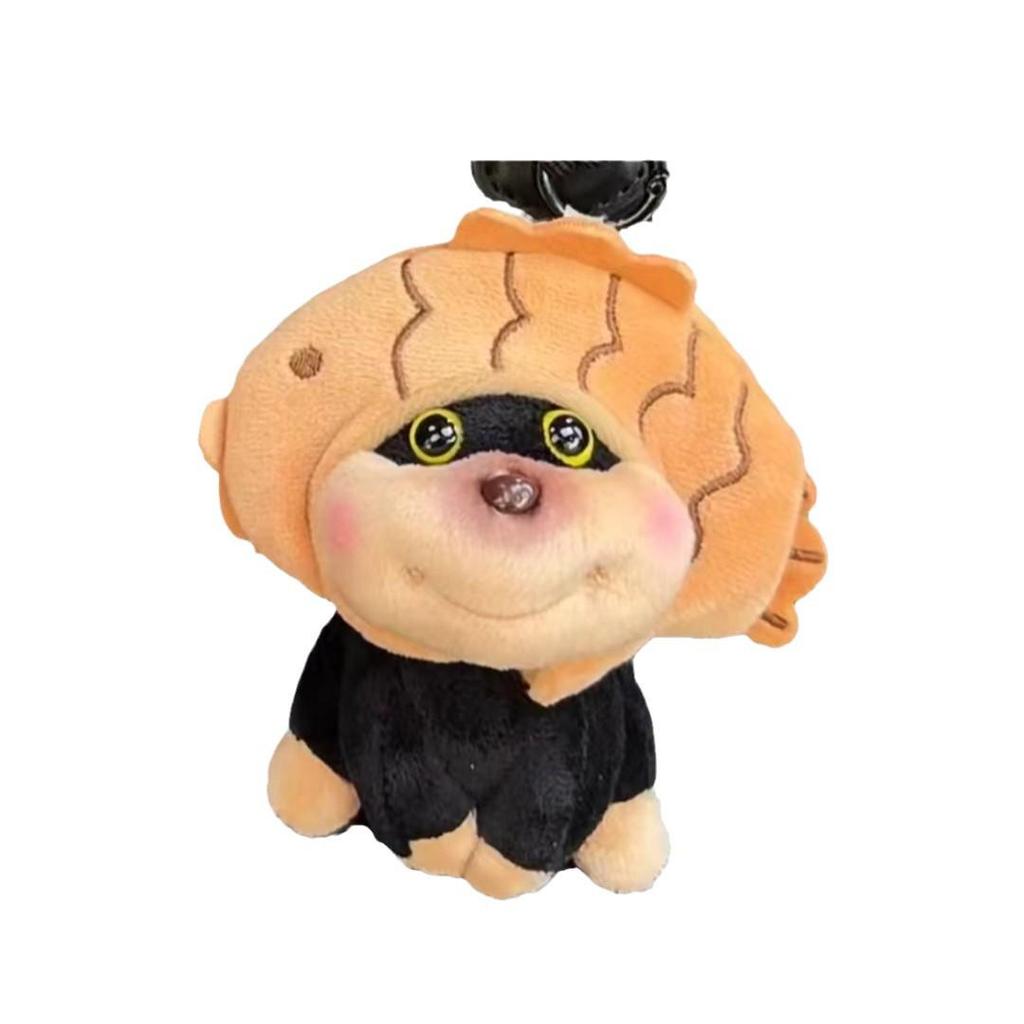 Creative Bee Dog Bow Tie Keychain: Cute Plush Bag Charm for Men & Women Gifts
