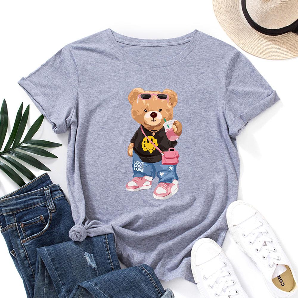 Women Men Cotton T Shirt Round Neck Short Sleeve Tee Fashion Black White Top Comfortable Soft T-Shirts