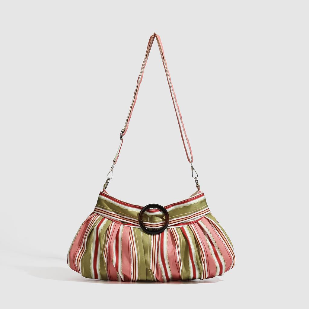 Gekreukelde Tas - Een Kleine, Niche, Verfijnde, Eenvoudig Geplooide, Retro Single-shoulder Dames Tas