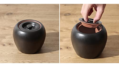 [Amazon.co.jp Exclusive] Captain Stag (CAPTAIN STAG) Firefighter Jar, Wazentei, Ceramic, UY-7035, Black, Outer Diameter 160mm X Height 130mm
