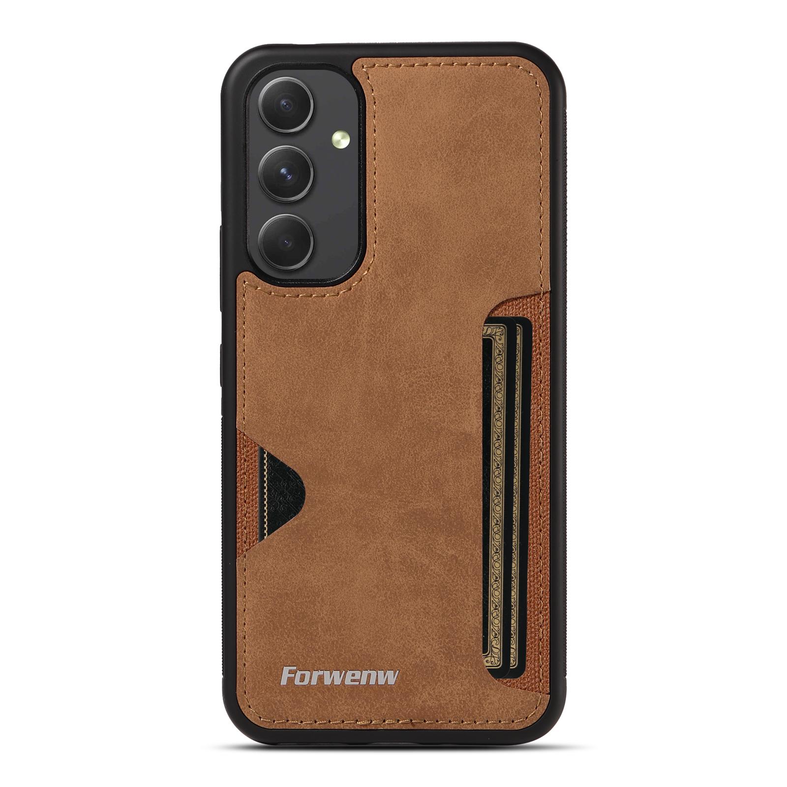 

Cards Solt Leather Wallet Case For Samsung Galaxy S26 Ultra S25 Edge S24 A17 A37 A57 A56 A36 A16 Business Bag Pocket Cover Galaxy A57 коричневий
