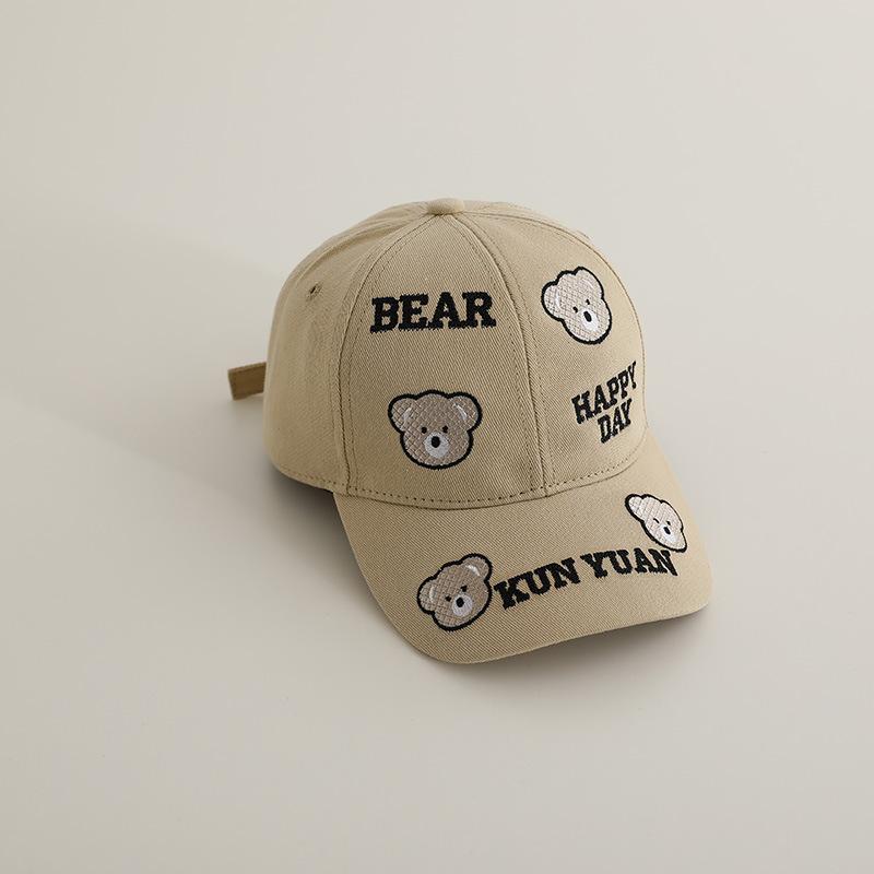 

Kids Cute Print Bear Baseball Cap 52-24cm 2-8Y Cartoon Animal Sun Hats Baby Toddler Boys Girls Spring Summer Outdoor Travel Play 52-54CM&4-8 Years хаки
