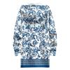 Women's Gradient Print Fashionable Loose Zipper Fleece Hoodie Jacket
