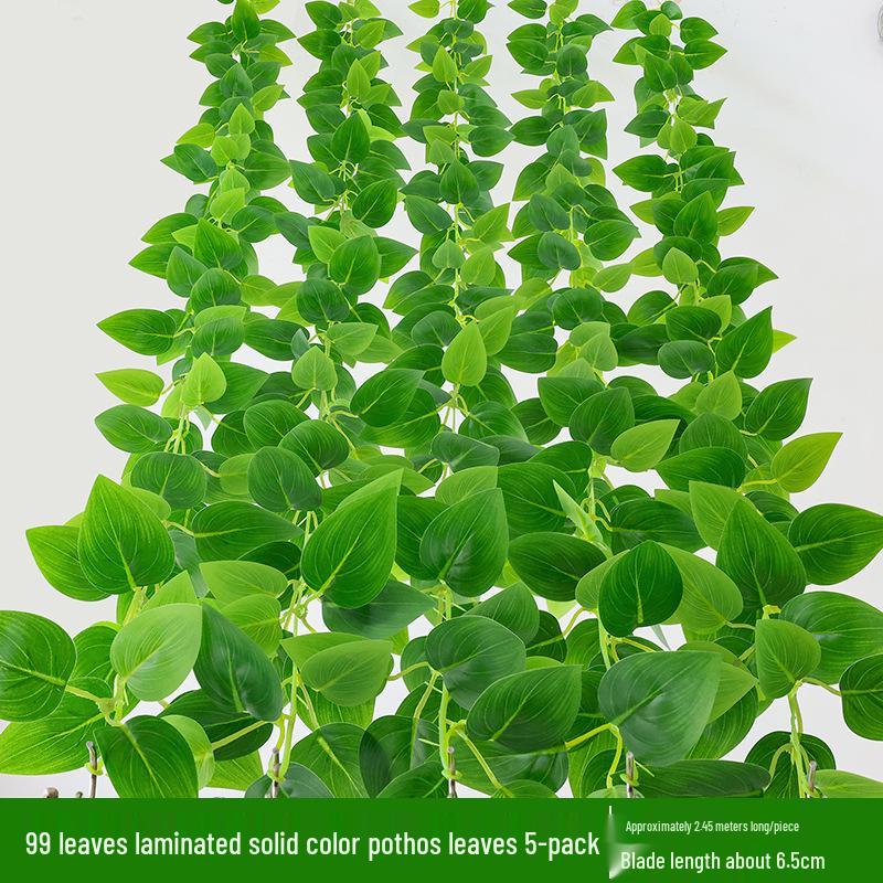 Artificial Green Leaf Grape Vine with Grape Leaves for Ceiling Decoration