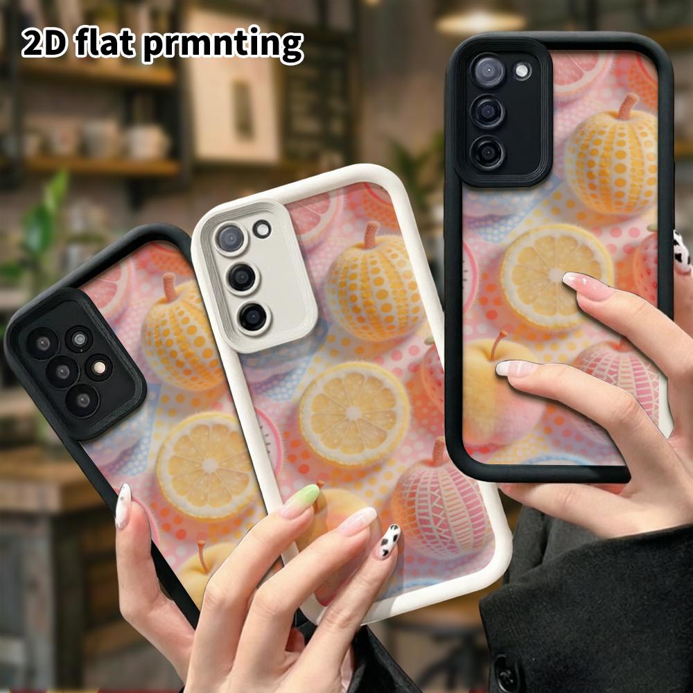 Phone Case: 2D flat, suitable for Samsung Galaxy A34 A35 M05 M06 S20 S22 S21 FE Plus 5G protective case, macaron fruits, perfect Christmas and Hallowe
