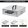 1/2 Layer 201 Steamer Bread Steamer Oven Roller Commercial Steamer for Home Use Stainless Steel Rice Noodle Roller