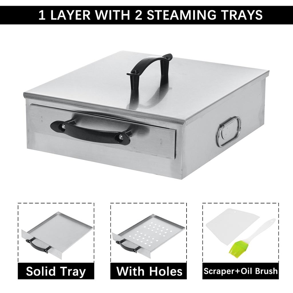 1/2 Layer 201 Steamer Bread Steamer Oven Roller Commercial Steamer for Home Use Stainless Steel Rice Noodle Roller