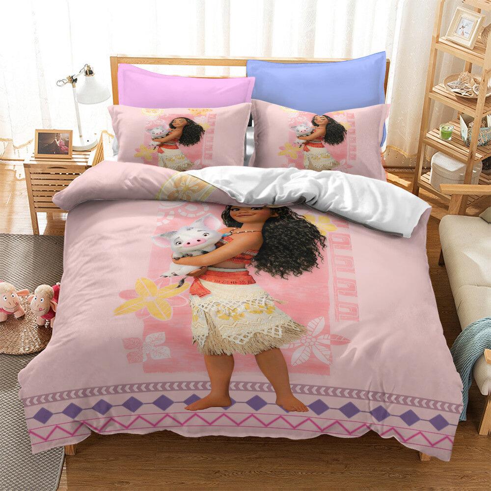 Cute Printed Quilt Cover Pillowcase Three-Piece Set Can Be Made Into Four-Piece 3D Digital Printing