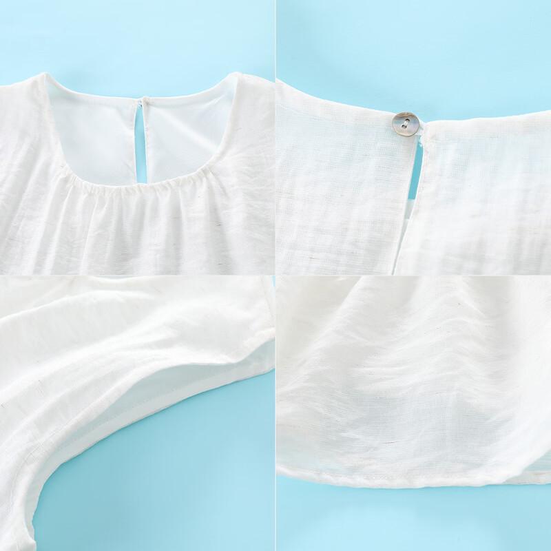 Montagut Girls' Summer Ruffle Textured Two-Piece Set